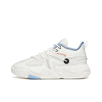 Anta Life Collection Anti Slip Wear Resistant Low Top Skateboard Shoes Women's Blue White
