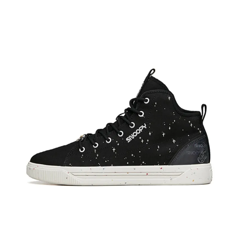 SNOOPY x Anta High Top Skateboard Shoes Men's Black-0