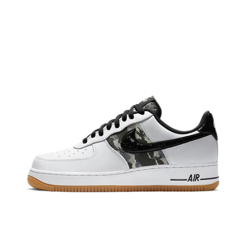Nike Air Force 1 Low White Ripstop Camo Black Gum-0