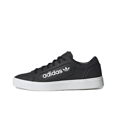 Adidas Originals Sleek Skateboard Shoes Women's Low-Top Black/White