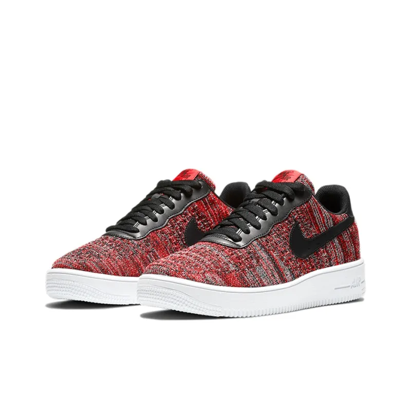 Nike Air Force 1 Flyknit 2.0 University Red Black-2