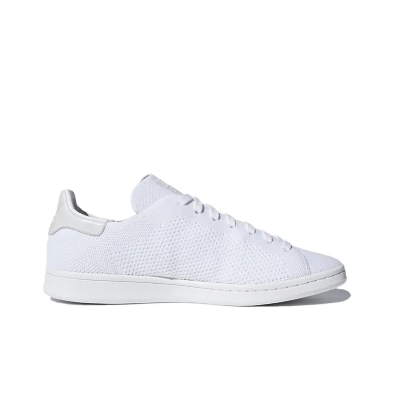 Adidas Stan Smith Primeknit Triple White Leather Heel-1