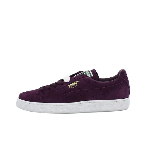 PUMA Suede Skateboard Shoes Men Low-Top Purple/White