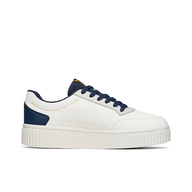 Anta Life Collection Cookie Shoes Abrasion Resistant Breathable Low Top Skateboard Shoes Men's White Gray Blue-1