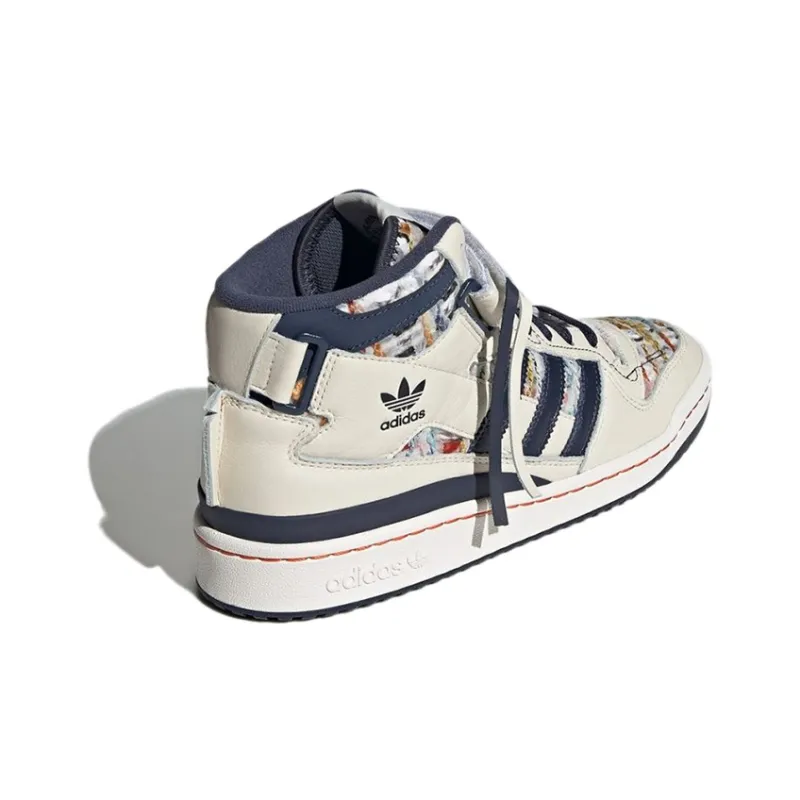 adidas originals Forum Mid White Navy-2