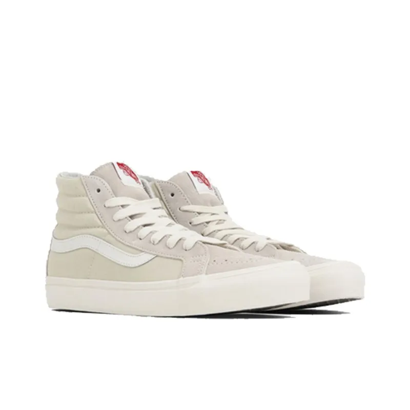 Sk8 Vans Hi Lx Suede Canvas 'Pearl Marshmallow'-2