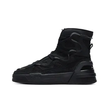 Lanvin x FILA Salto Warm Anti-Slip And Wear-Resistant High-Top Skateboard Shoes Men's Black