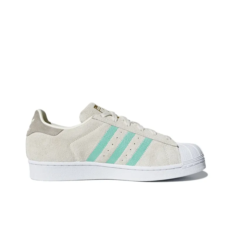 Adidas Originals Superstar Series Skateboard Shoes Women's Low-Top Beige-1