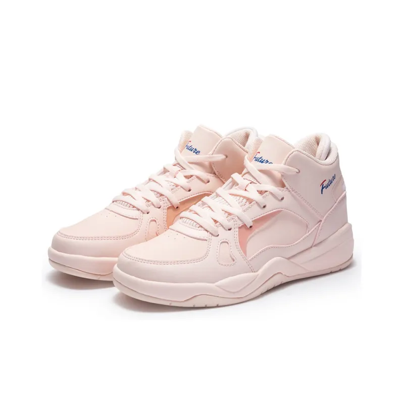 361° Breathable Mid Top Skateboard Shoes Women's Transparent Pink-2