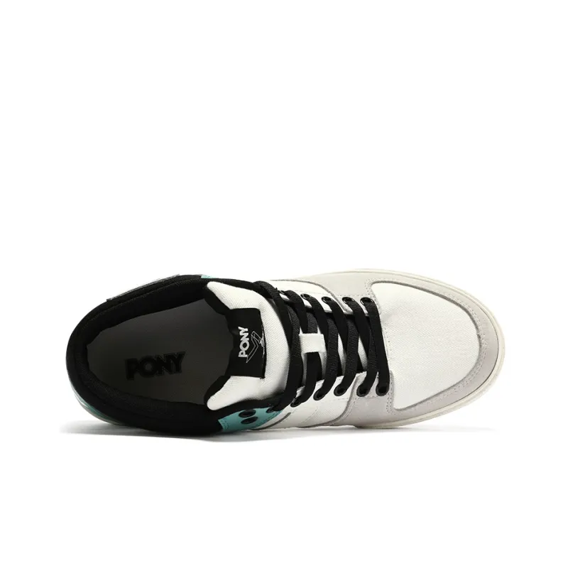 PONY Atop Breathable Cushioning Abrasion Resistant Low Top Skateboard Shoes Unisex White Gray Green-3