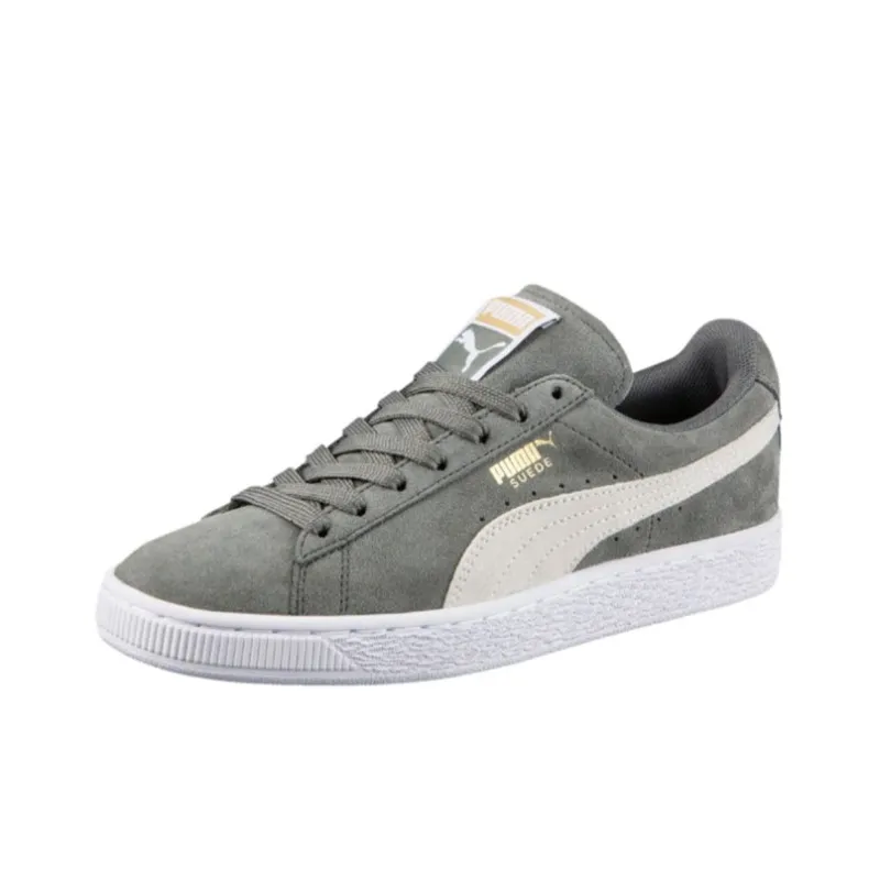 PUMA Suede Classic Slip-Resistant Cushioning Coverage Low-Top Skateboard Shoes Women's Gray Cyan Multicolor-2