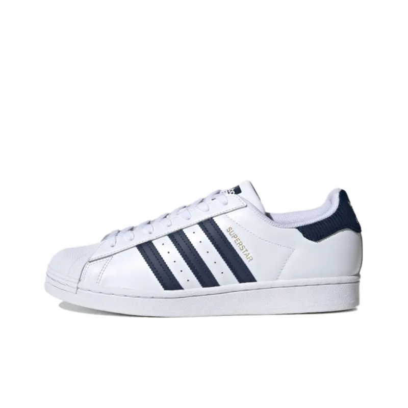 Adidas Originals Superstar Shoes 'Cloud White Navy Blue'-0