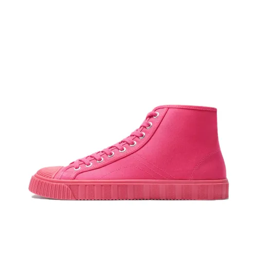 ZARA Skateboard Shoes Men High-Top Pink