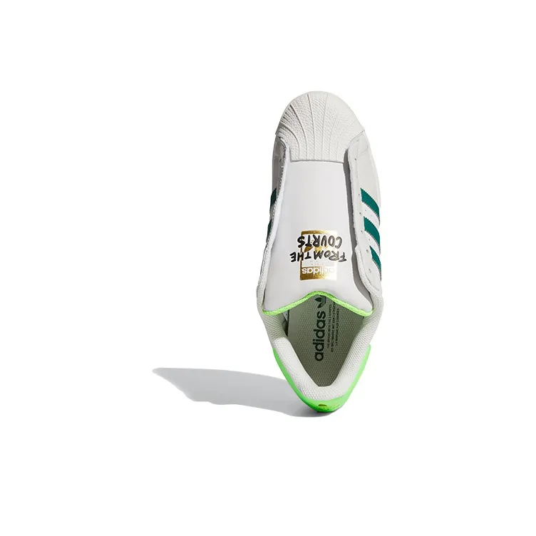 Adidas Superstar Laceless 'Grey Collegiate Green'-4