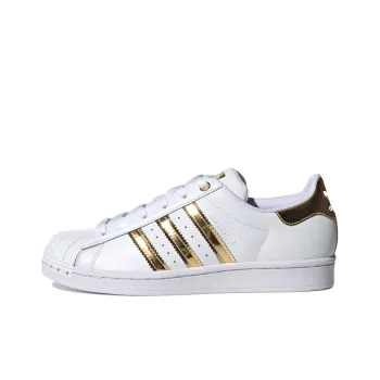 Adidas Originals Superstar Metal Toe White Gold Metallic Women's