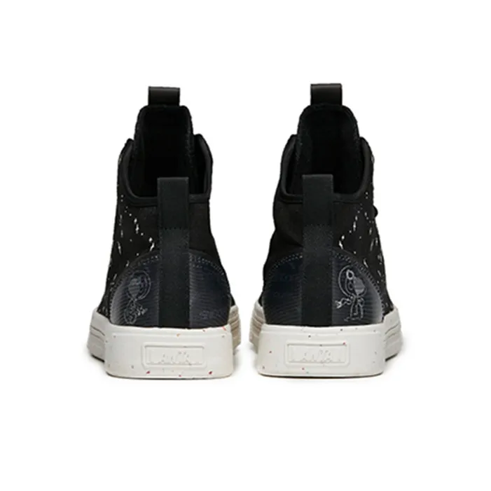 SNOOPY x Anta High Top Skateboard Shoes Men's Black-4