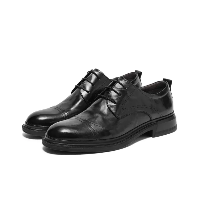 BELLE Dress Shoes Men Low Top Brown/Black-2