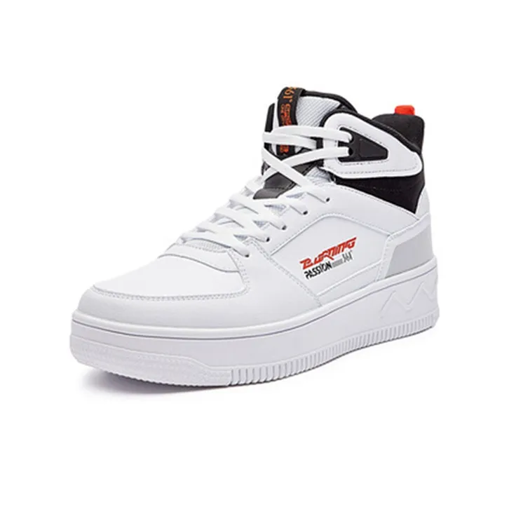 361° Burning Tide 1 High Top Skateboard Shoes Men's White Red-1