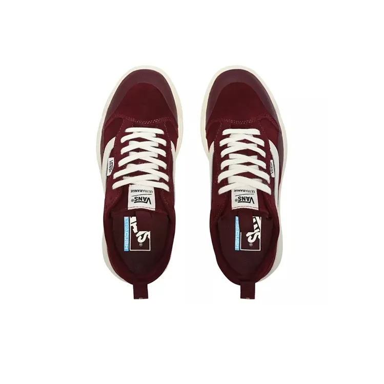 Vans UltraRange Suede Exo Se Anti-Slip Wear-Resistant Low-Top Skateboard Shoes Unisex Deep Red-3