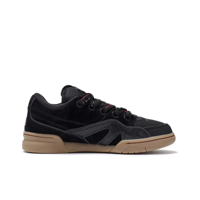 LiNing 937 Deluxe SP Low Slip Resistant Cushioning Wear Resistant Lightweight Low Top Skateboard Shoes Men's Black-1