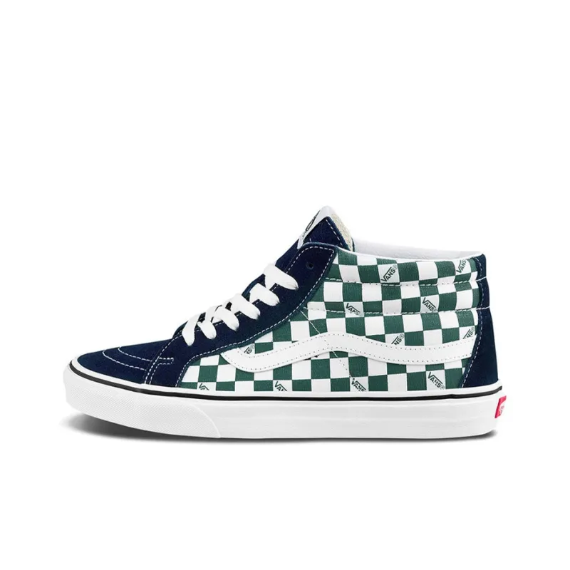Vans Sk8 mid Checkerboard Green/White-0
