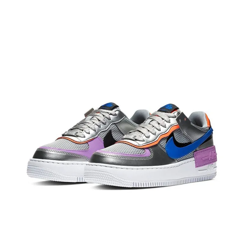 Nike Air Force 1 Low Shadow Metallic Silver Women's-2