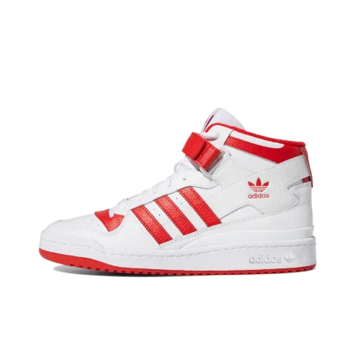 Adidas Forum Mid Cloud White Vivid Red