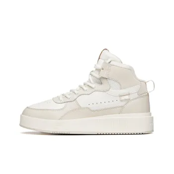 Anta Life Collection Non slip Lightweight High Top Skateboard Shoes Women's White Gray