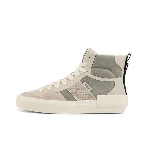 Kappa Skateboard Shoes Unisex High-Top Misty Rain Gray