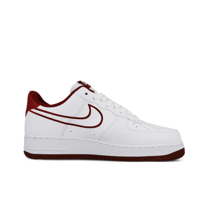 Nike Air Force 1 07 Leather White Team Red-1