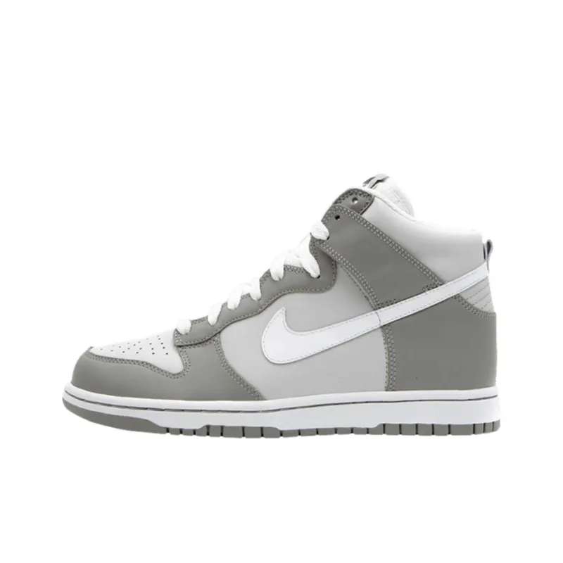 Nike Dunk High Skate Shoes 'Gray White'-0