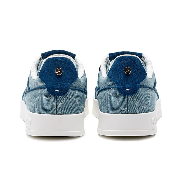 LiNing Classic Collection Wear Resistant Low Top Skateboard Shoes Men's Light Blue-3