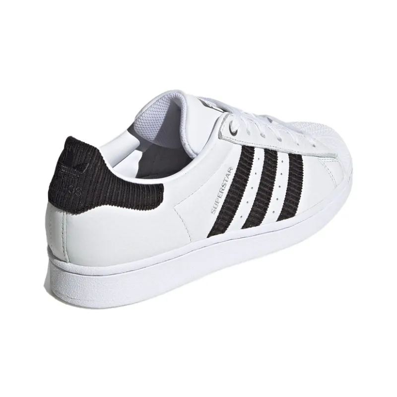 Adidas Superstar Black Corduroy Stripes Women's-3