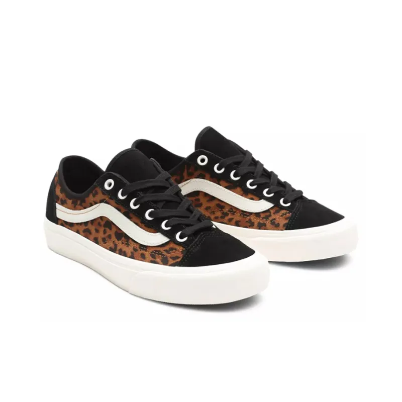 Vans Suede Leopard Style 36 Deconstructions Sf Shoes Brown-2