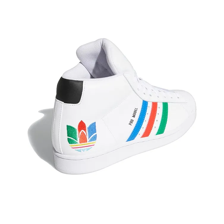 Adidas Pro Model Colorful Trefoil Cloud White-4