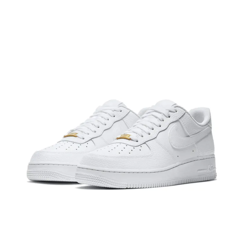Nike Air Force 1 Low Triple White Tumbled Leather-1