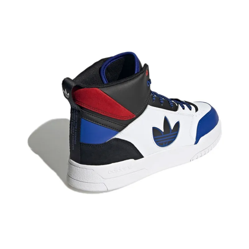 Adidas Originals Drop Step Mid Top Sneakers White/Black/Blue-3