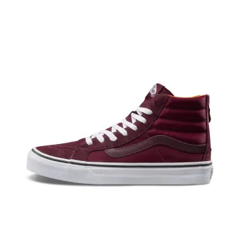Vans SK8 HI Slim Zip Casual Skateboarding Shoes Red Wine Women's