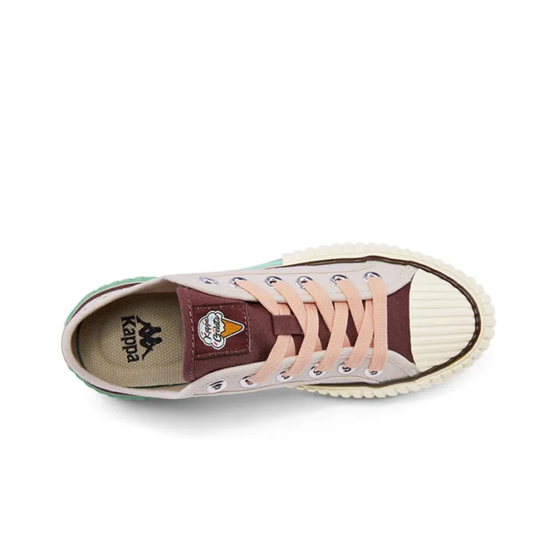 Kappa Anti Slip Wear Resistant Low Top Skateboard Shoes Unisex Feather White-2