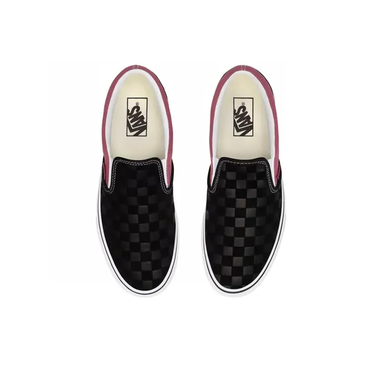 Vans Deboss Checkerboard Classic Slip On 'Black Purple'-3