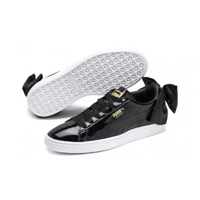 PUMA Basket Bow Patent 'Black' Women's-4