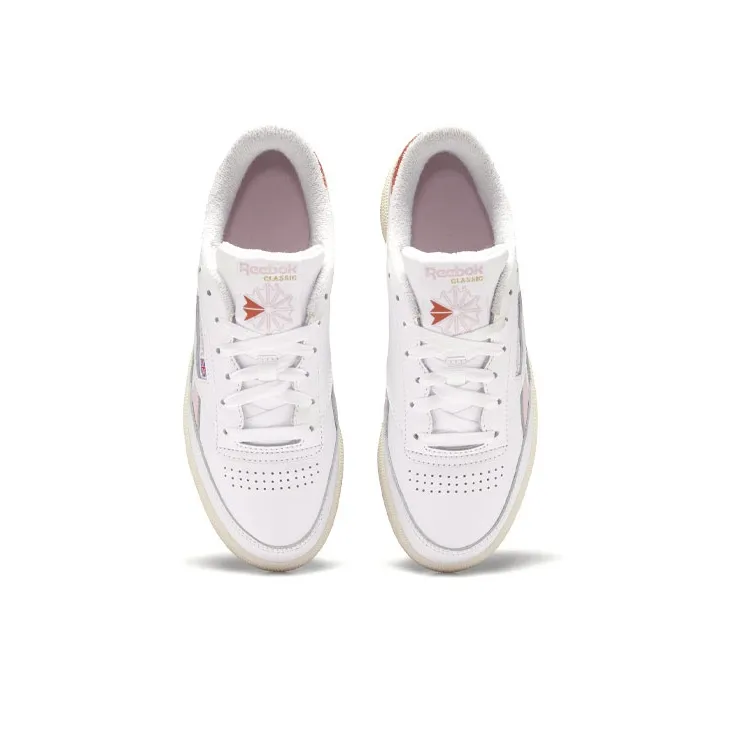 Reebok Revenge Skateboard Shoes Women's Low-Top White/Pink/Red-4