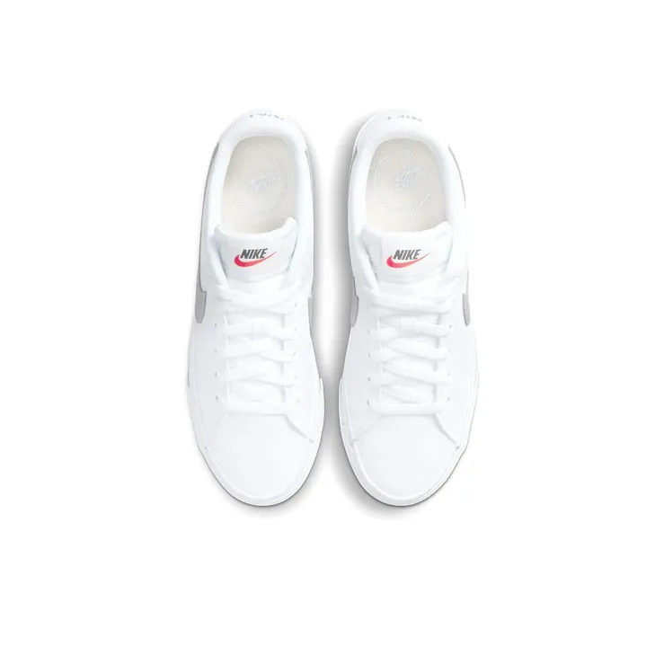 Nike Court Legacy Slip Resistant Cushioning Wear Resistant Lightweight Low Top Skateboard Shoes Women's White Gray-3