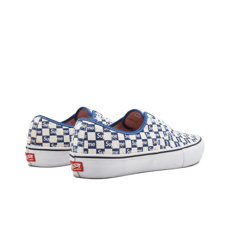 Vans Supreme X Authentic Pro 'Checkered Blue'-2