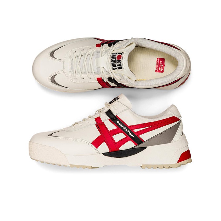 Onitsuka Tiger Delegation EX Skateboard Shoes Unisex Low-Top White/Red -  POIZON