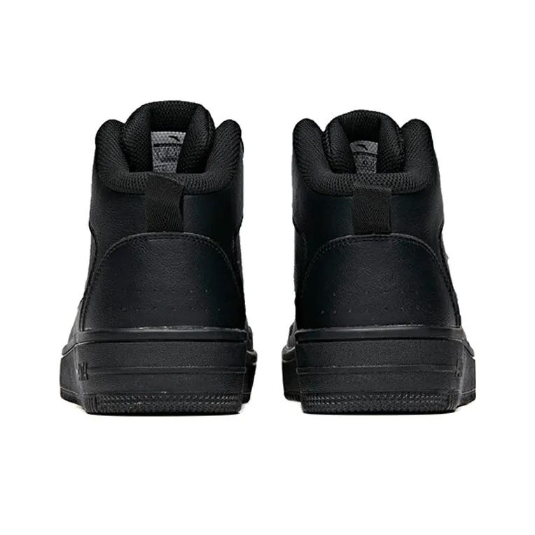 Anta Life Collection Non slip Lightweight Mid Top Skateboard Shoes Men's Black-2