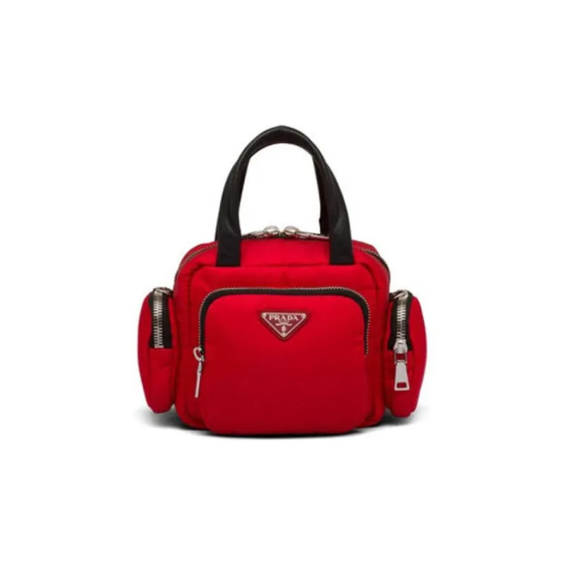 PRADA Nylon One Shoulder Handbags Women's Red-0