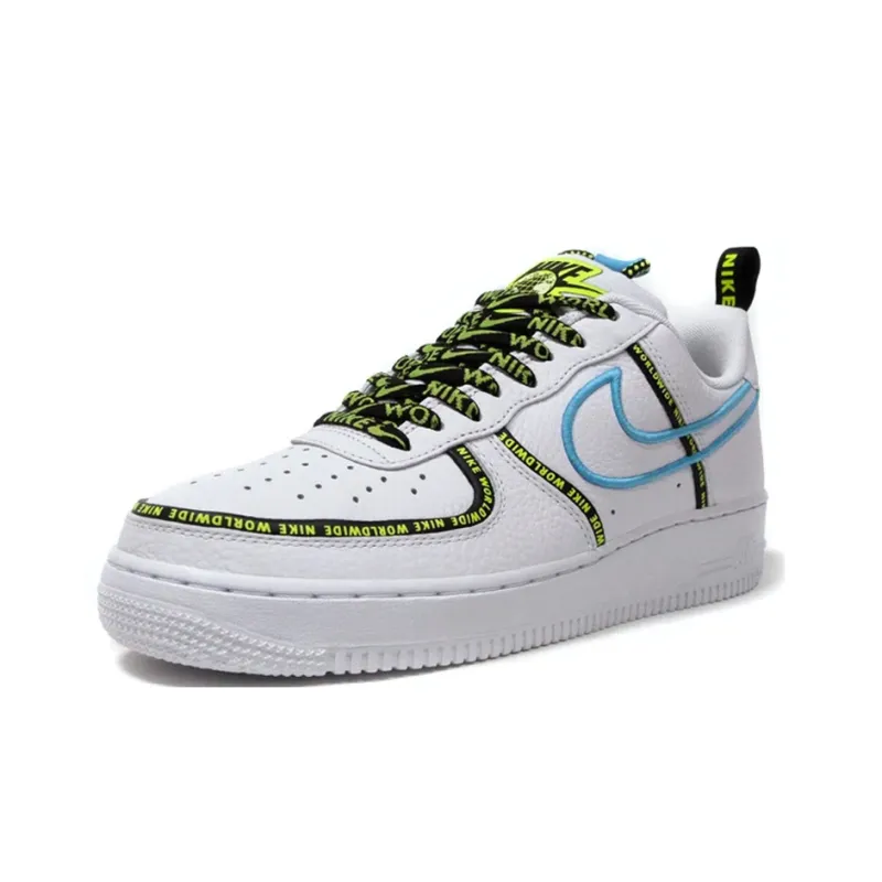 Nike Air Force 1 Low Worldwide White Blue Fury Volt-2