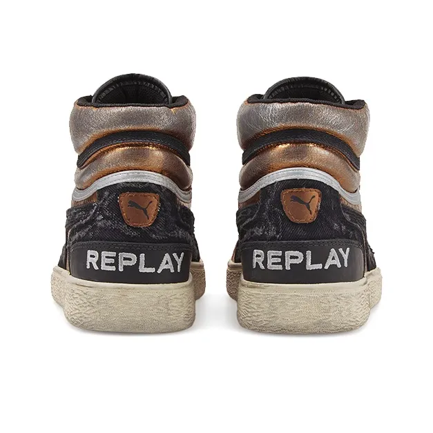 PUMA Ralph Sampson Retro Skateboarding Shoes Brown Unisex-3