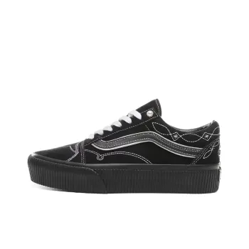 Vans Pearly Punk Old Skool Platform Black/White Women's